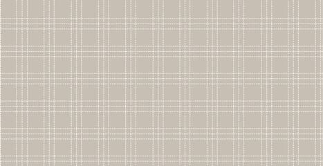 Geometric beige plaid print in pastel tones, vector background