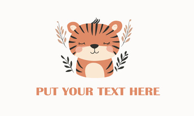 Editable Tiger Card Template