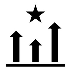 Competitive Edge Icon Vector Illustration Glyph Version