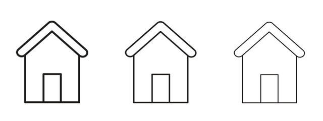 Obraz premium Chicken coop icon thin line symbol on white background, editable stroke vector illustration