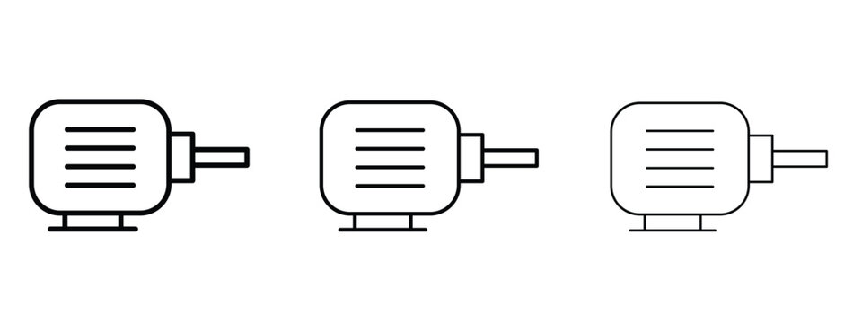 Car alternator icon thin line symbol on white background, editable stroke vector illustration