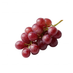 Fototapeta premium Fresh red grapes arranged beautifully on a white background, showcasing their vibrant color and juicy texture, perfect for healthy snacking or culinary use.