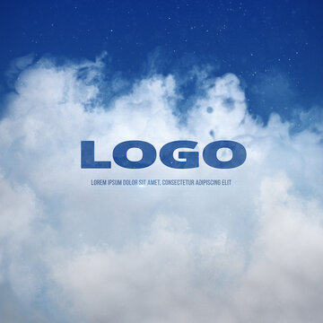 Sky Logo Opener. Square Intro for Social Media.