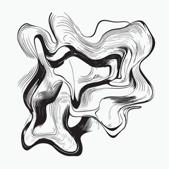 abstract black and white vector illustration