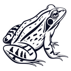 Tribal frog illustration with patterned legs