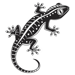 Fototapeta premium Tribal gecko lizard isolated on white background