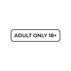 Black and White Icons Showing 18+ Age Warning