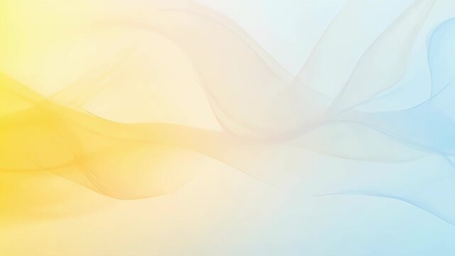 Dynamic flowing blue and orange waves merge in abstract movement