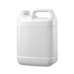 Photo of a white plastic jug with a handle and cap isolated on white isolated on transparent background