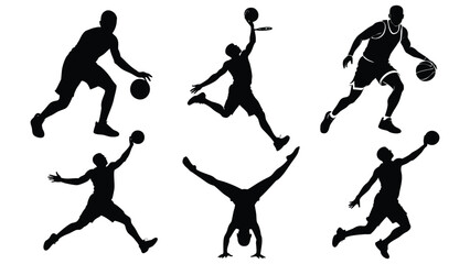basketball players silhouettes vector © Tarif