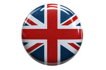 Obraz premium British flag emblem isolated on transparent background