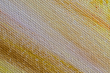 The texture of a canvas painting covered with oil paint
