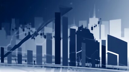 Abstract cityscape of financial data - Powered by Adobe