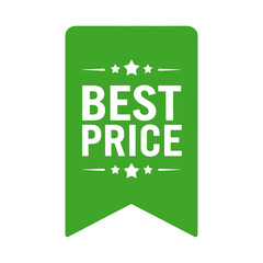 Best Price Sales Ribbon Icon in Vector