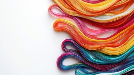Vibrant Rainbow Paper Quilling Abstract Design.
