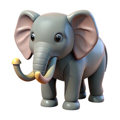 Naklejka premium Realistic 3D Elephant Render