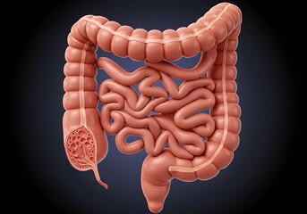 Human digestive system illustration