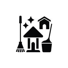 Deep Cleaning Icon Set with Thorough Household Task Symbols