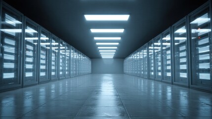 Fototapeta premium Futuristic server room