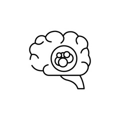 Brain Tumor icon design with white background stock illustration