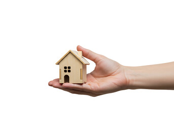 Hand Holding Mini Wooden House