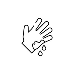 Wounded Hand icon design with white background stock illustration