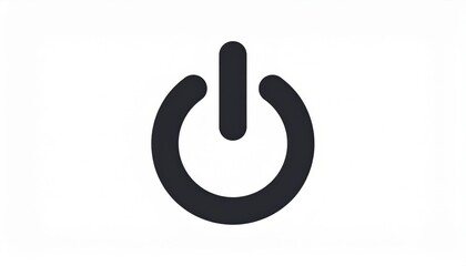 Simple Black Power Button Icon