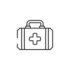 First Aid icon design with white background stock illustration