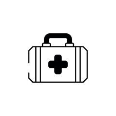 First Aid icon design with white background stock illustration