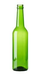 Empty Green Glass Bottle Isolated