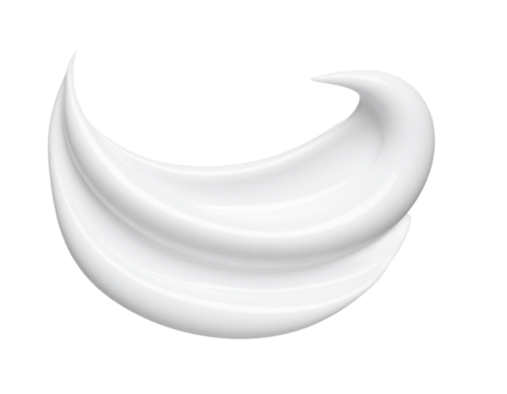 Toothpaste Burst Splash with Droplets and Curling Trails, Front View PNG Cutout”