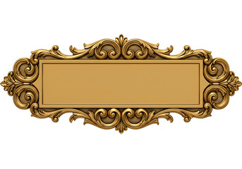 Ornate Vintage Gold Label Frame