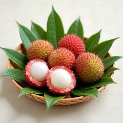 Fototapeta premium A peeled lychees