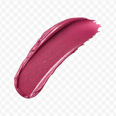realistic 3d smooth glossy lipstick swatch smear smudge in different color style isolated on transparent background	
