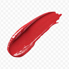 realistic 3d smooth glossy lipstick swatch smear smudge in different color style isolated on transparent background	
