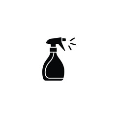 Spray Bottle Cleaning Icons with Disinfectant Glyph Pack