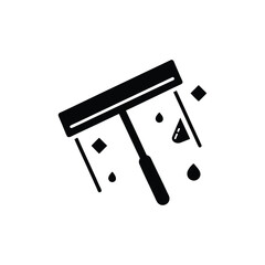 Office Cleaning Icons Featuring Dustbin and Disinfectant Glyph