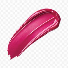 realistic 3d smooth glossy lipstick swatch smear smudge in different color style isolated on transparent background	
