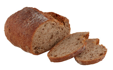 Chocolate Baked Bread cut out isolated transparent background
