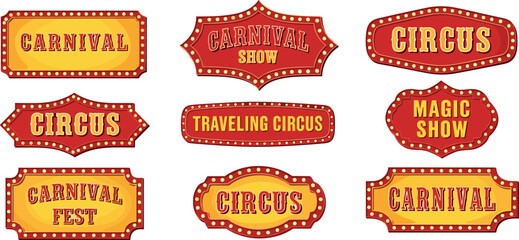 Light bulb cartoon signboards