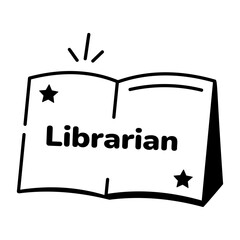 A hand drawn style icon of book stack

