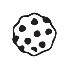 Fototapeta premium Delicious Chocolate Chip Cookie Sweet Treat Doodle Icon