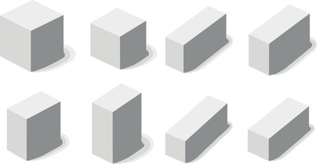 
White cardboard box set