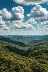 Obraz premium capture breathtaking summer landscapes and natural beauty of appalachian mountains across all states of usa