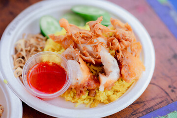 ข้าวหมกไก่ทอด Fried Chicken Biryani