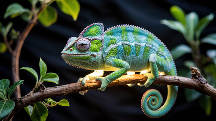 Obraz premium Veiled Chameleon on Branch