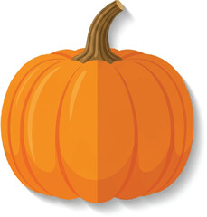 Pumpkin isolated on white background for autumn harvest and seasonal decoration