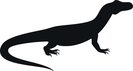 Komodo dragon silhouette illustration