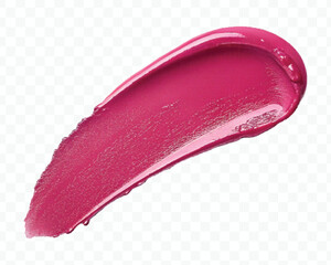 realistic 3d smooth glossy lipstick swatch smear smudge in different color style isolated on transparent background	

