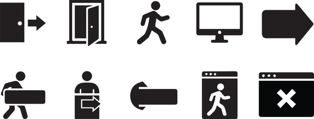 Logout Vector | User Sign-Out and Session End Icon Illustration